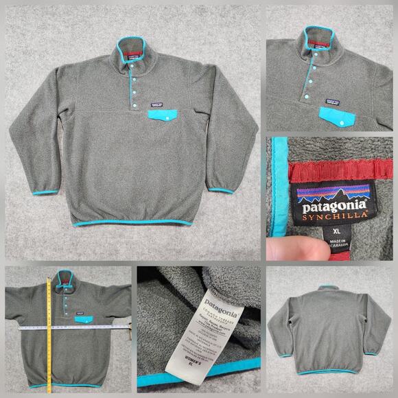 Patagonia Jackets & Blazers - Patagonia Womens XL Lightweight Synchilla Fleece Snap T Pullover Jacket 25455
